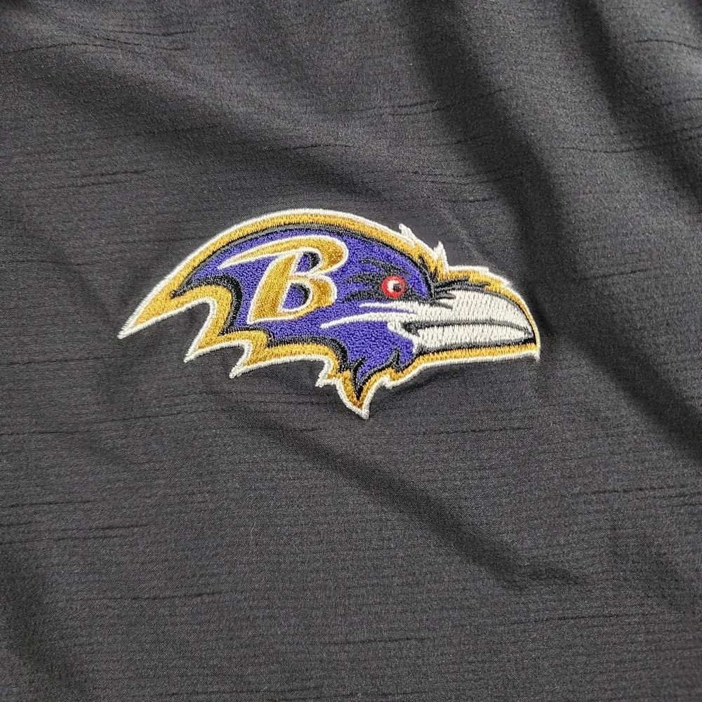 Baltimore Ravens Polo Shirt‎ Mens Medium Black NFL Football Nike Dri-FIT